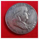 1962 Franklin 90% Silver Half Dollar