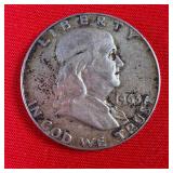 1963 Franklin 90% Silver Half Dollar