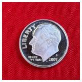 2007-S Roosevelt 90% Silver Proof Dime
