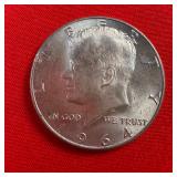 1964 Kennedy 90% Silver Half Dollar