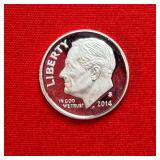 2014-S Roosevelt 90% Silver Proof Dime