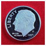 2015-S Roosevelt 90% Silver Proof Dime