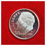 2008-S Roosevelt 90% Silver Proof Dime