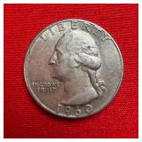 1960 Washington 90% Silver Quarter