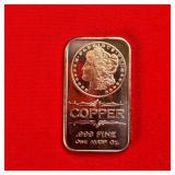 1 oz. Copper .999 Fine Copper Ingot