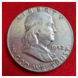1952 Franklin 90% Silver Half Dollar