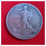1918 Walking Liberty 90% Silver Half Dollar