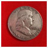 1953 Franklin 90% Silver Half Dollar