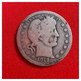 1912 Barber 90% Silver Quarter