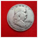 1952 Franklin 90% Silver Half Dollar