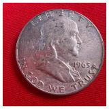 1963 Franklin 90% Silver Half Dollar