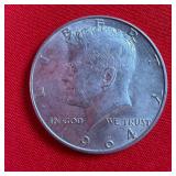 1964 Kennedy 90% Silver Half Dollar