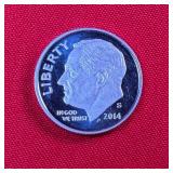 2014-S Roosevelt 90% Silver Proof Dime
