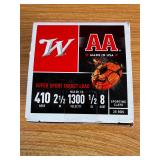 25 Rounds Winchester AA .410 2.5' #8 Shells