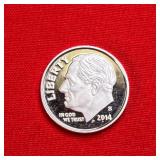 2014-S Roosevelt 90% Silver Proof Dime