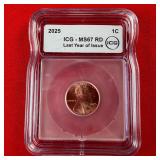 2025 Last Year of Issue ICG Graded Penny