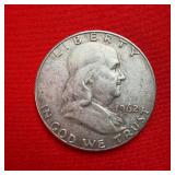 1962 Franklin 90% Silver Half Dollar