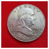 1963 Franklin 90% Silver Half Dollar