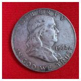 1962 90% Silver Franklin Half Dollar