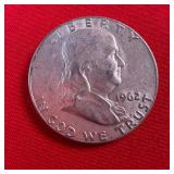 1962 Franklin 90% Silver Half Dollar
