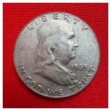 1963 Franklin 90% Silver Half Dollar