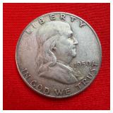 1950 Franklin 90% Silver Half Dollar