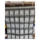 HANGING NUMBERED POCKET ORGANIZER - New