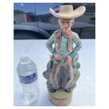 13in WHISKEY DECANTER - Western Cowboy