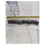 Damascus steel knife full metal shank