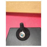 Sterling silver sapphire December charm 1.6 gr