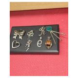 8 pcs of pendants 6 are sterling and 2 are not