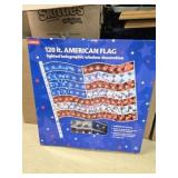 American flag lighted holographic window