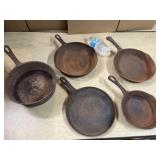 5pc CAST IRON COOKWARE ASSORTMENT