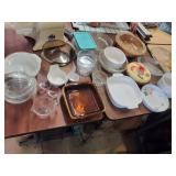 Corningware, Pyrex, and other dishes