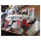 Xmas items. Table runner, picture, lazy Susan,  3