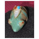 Miniature marble frog hand carved 1/2