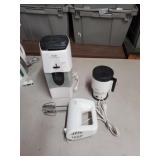 3pc Mr Coffee tea maker, Rival mixer works, Krups