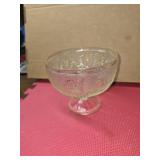 INDIANA TIARA SANDWICH GLASS PEDESTAL FOOTED
