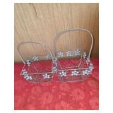 2 small square Easter wire basket for kids