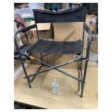 WIDE SEAT Folding Camp Chair w/ Fold Down Tray
