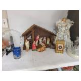 6 Christmas items, 1996 Hummel plate, candle,