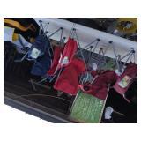 3 fold up camping chairs