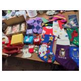 Xmas stocking, boxes & other decorations