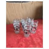 8vtg  anchor Hocking black and white cow glass