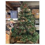 6.5ft PRE-LIT OREGON PINE CHRISTMAS TREE - works