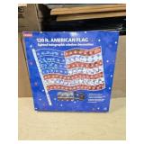 American flag lighted holographic window