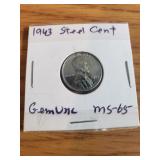1943 US Steel Cent Gem Uncirculated