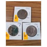 UNC KENNEDY Half Dollars - 1978, 1981D, 1992D