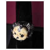woman or female ring sze 71/2 with waterstone