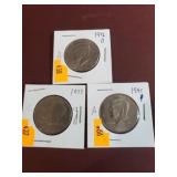 KENNEDY Half Dollars - 1979, 1995P, 1992D